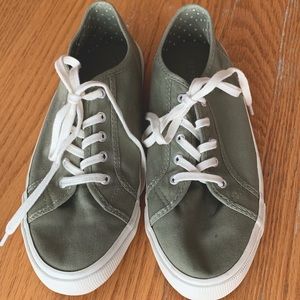 Green Converse-style Shoes